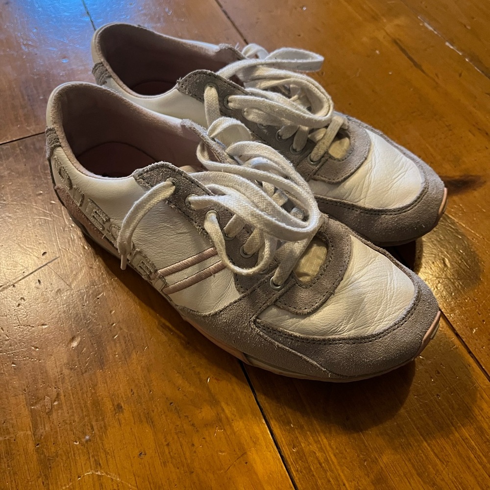 Woman’s  White, Pink and Gray Diesel Brand Sneakers